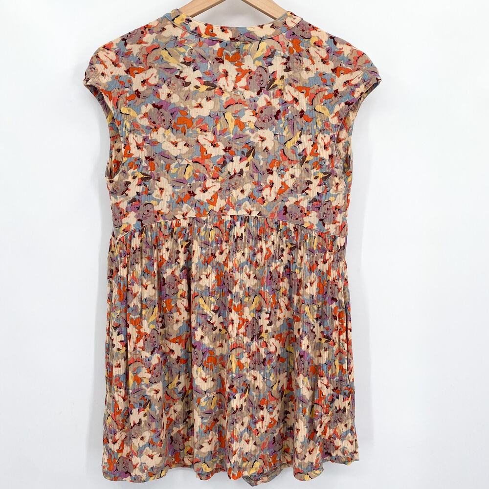 Anthropologie Vanessa Virginia Floral Button Front Tunic Top Size X-Small - Picture 3 of 9